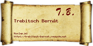 Trebitsch Bernát névjegykártya